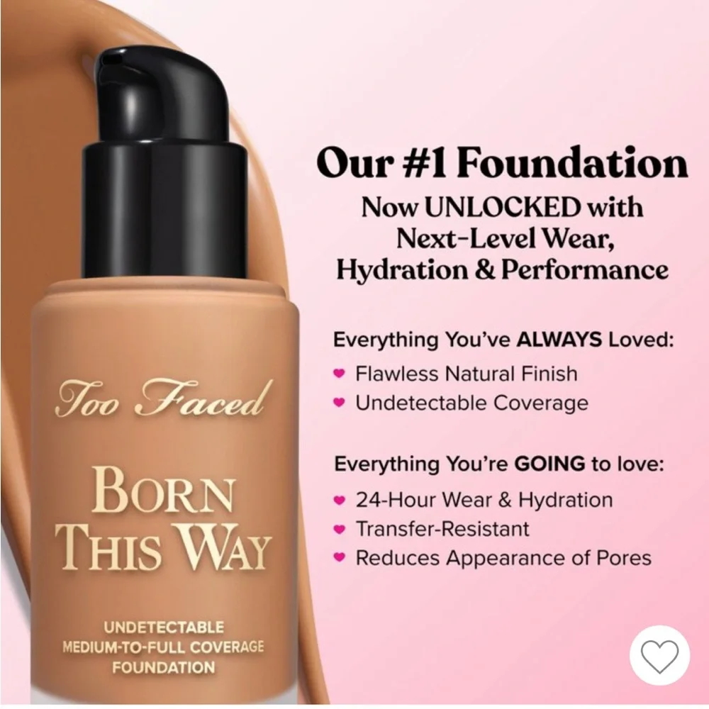 Too Faced Born this Way Oil Free Undectable Med - Full Coverage Foundation Cocoa